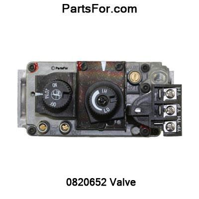 0820652 Natural gas 820 Nova SIT gas valve replaces J6830 and 14389