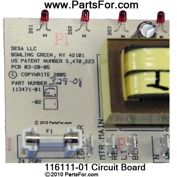 116111-01 replaces 113471-01 LED Ignition Control Circuit Board