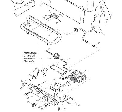 CCL3924NRA gas log parts for Comfort Glow Natural Gas CCL ventfree gas logs  by Desa